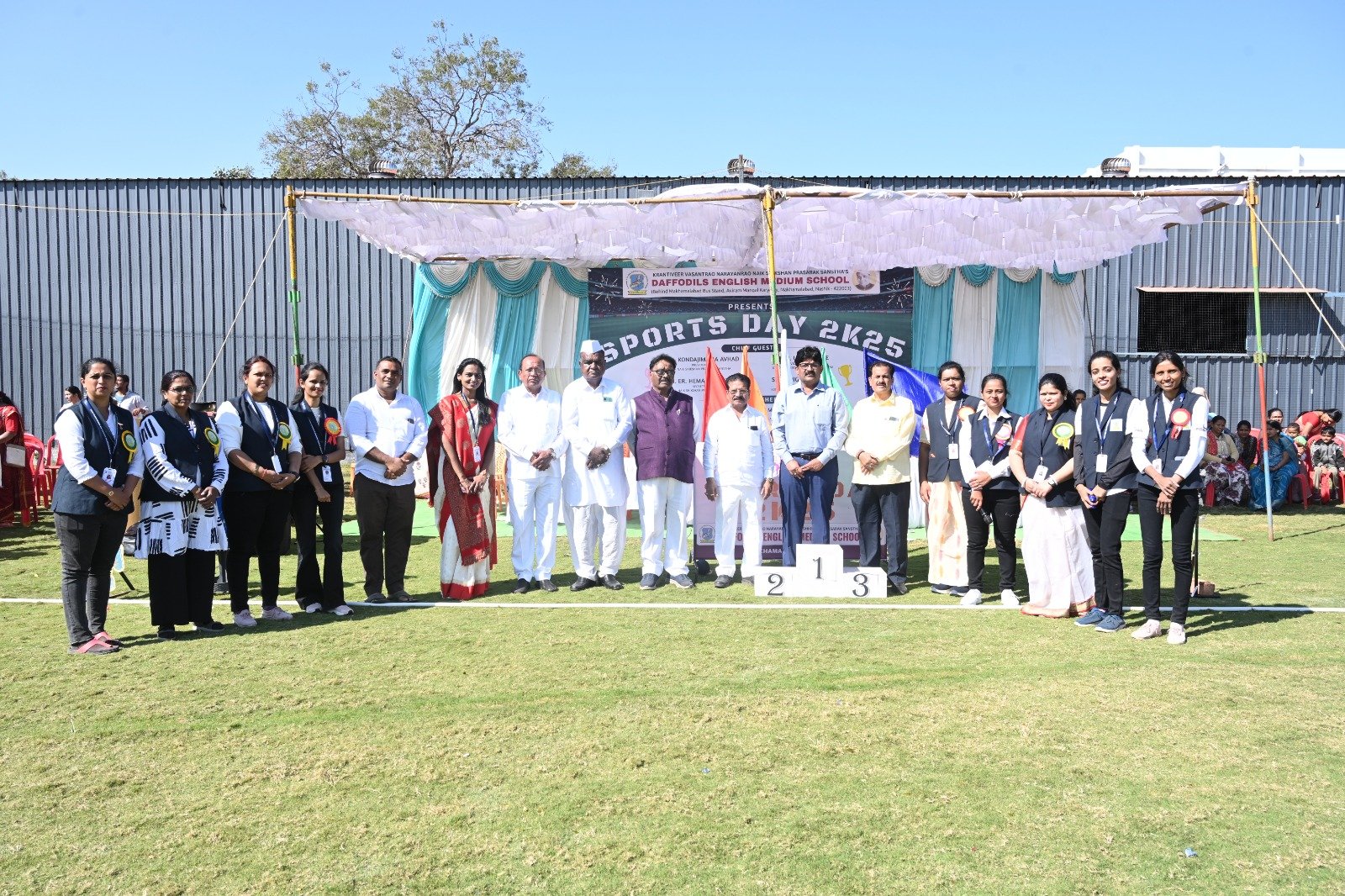 We were honored to have our respected  Chairman Mr. Kondaji Mama Avhad, Secretary Mr.Hemant Appa Dhatrak , Trustee, Dr. Damodar Mankar , Mr. Laxamanrao Jaybhave , Director Mr. Narayan Kakad , and Mr. Rajesh Dargode grace the occasion of our Sports Day..
